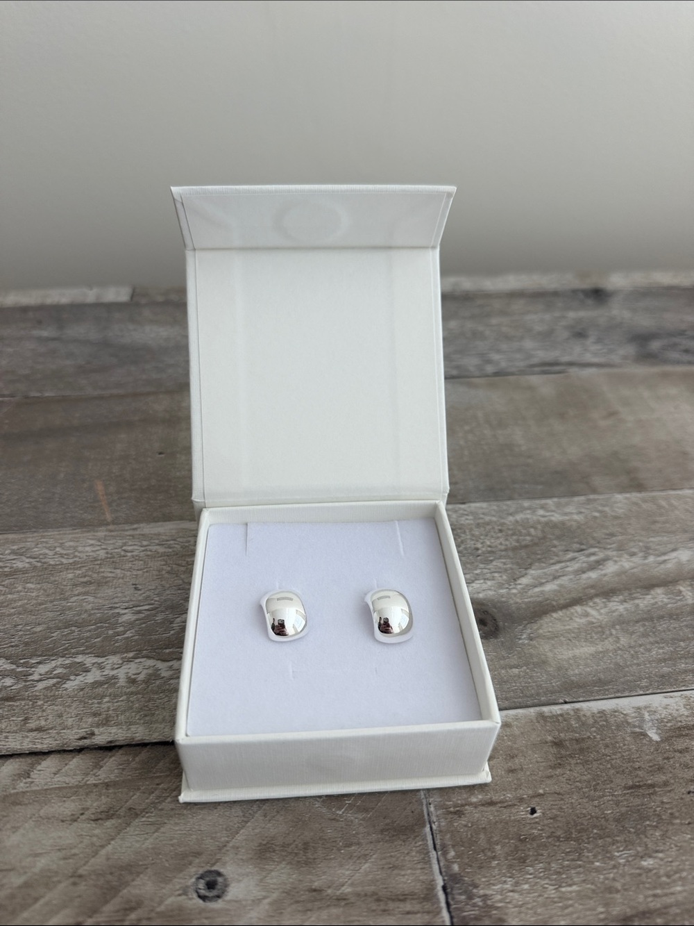 Polished Silver Dome Stud Earrings - Women's Minimalist Jewelry